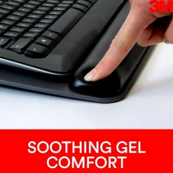 Clearance 3M Gel Wrist Rest with Platform for Keyboard and Mouse, Gray, Tilt Adjustable, Precise Mouse Pad (WR422LE)