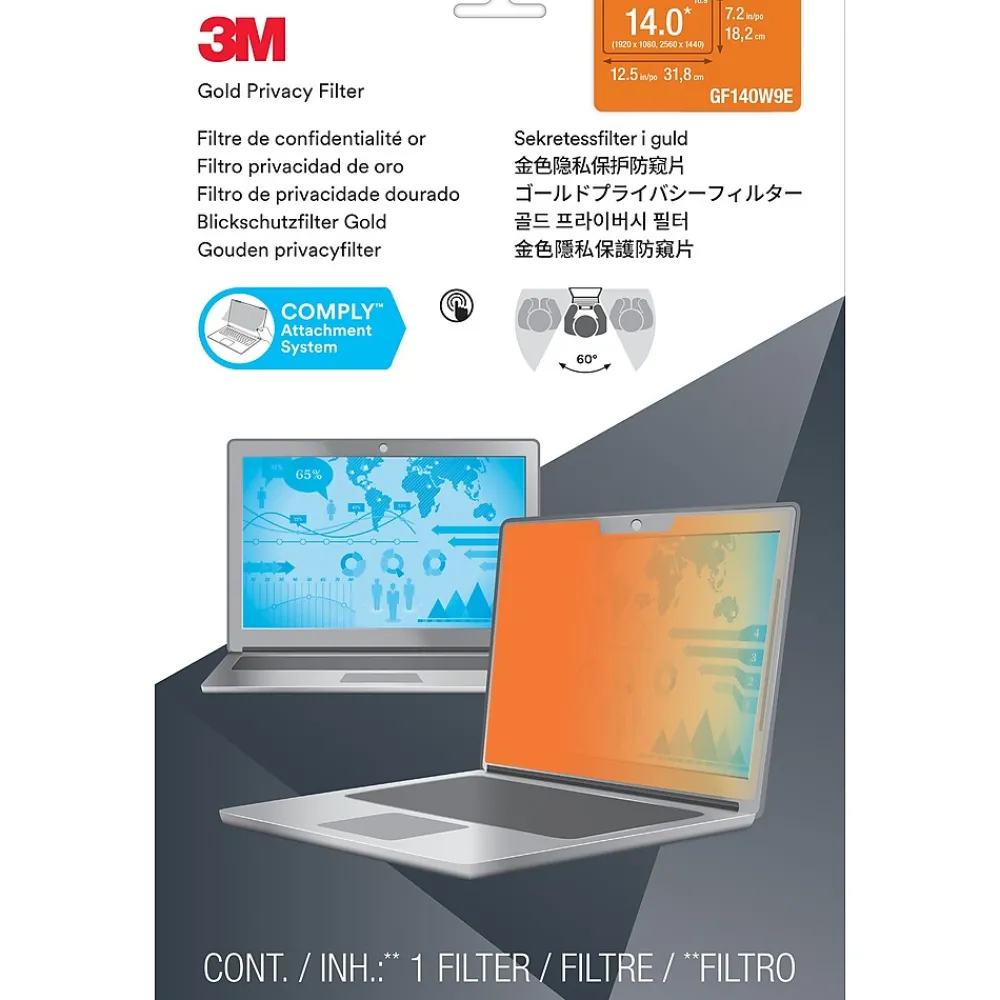 ™ Gold Touch Privacy Filter for 14" Full Screen Laptop (GF140W9E)<3M Clearance