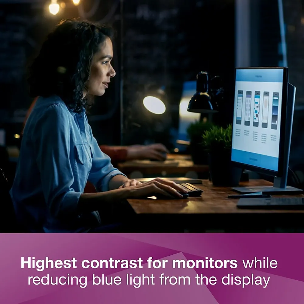 High Clarity Privacy Filter for 24" Widescreen Monitor, 16:10 Aspect Ratio (HC240W1B)<3M Outlet