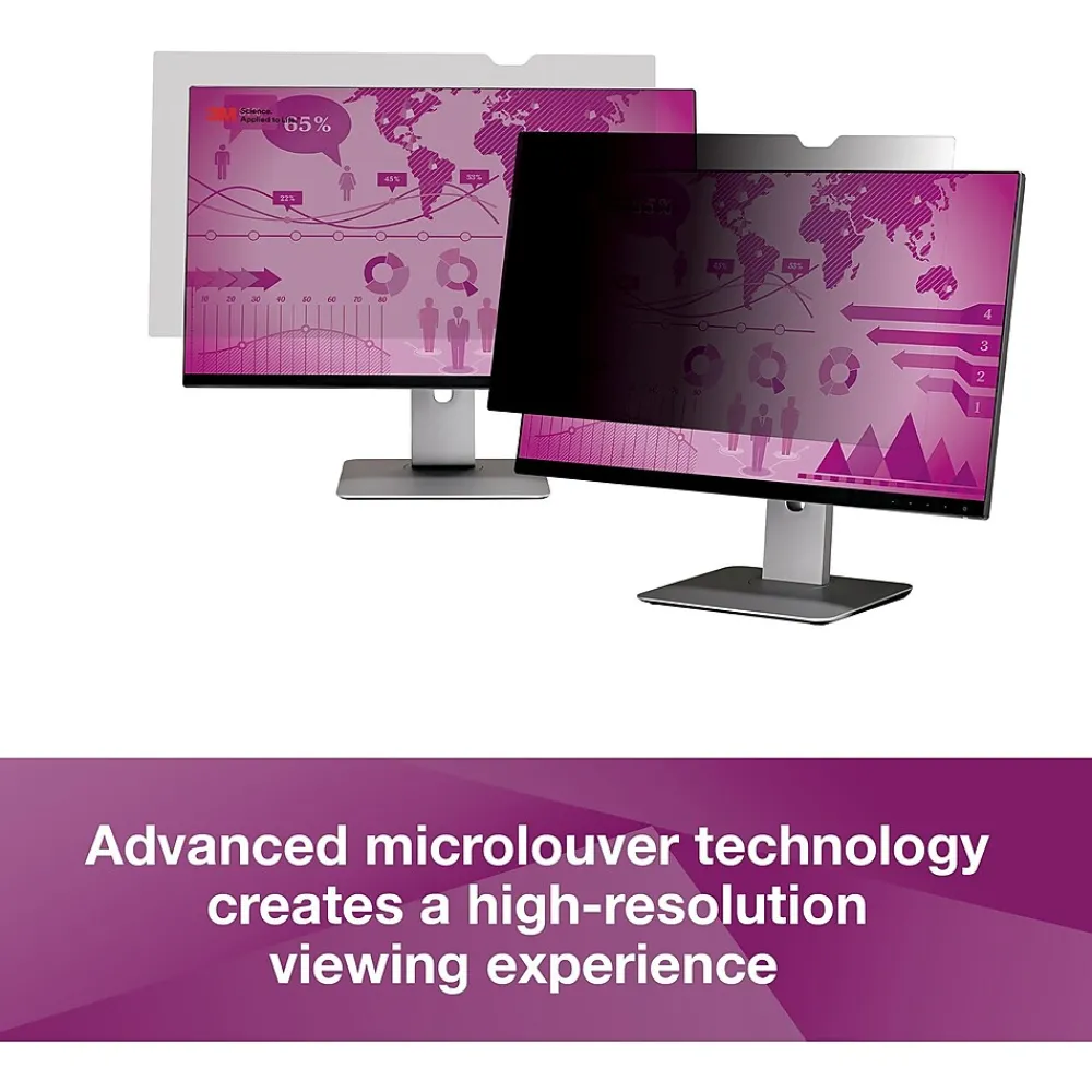 High Clarity Privacy Filter for 24" Widescreen Monitor, 16:10 Aspect Ratio (HC240W1B)<3M Outlet
