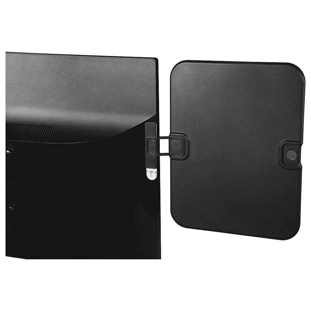 Dry Erase*3M ™ Monitor Whiteboard with Document Clip, Black (MWB100B)
