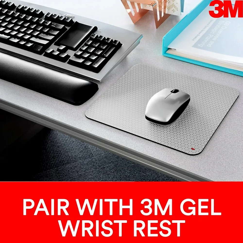 Hot 3M ™ Precise™ Mouse Pad Enhances the Precision of Optical Mice, Non-Skid, Foam Back, 9" x 8", Bitmap, (MP114-BSD1)