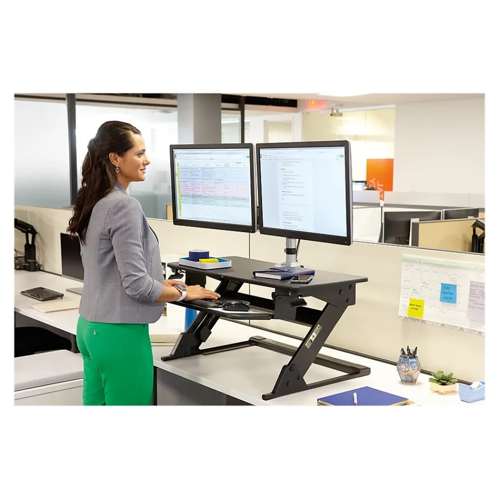 Standing Desks*3M Precision XL Easy Lift 6" - 20" Adjustable Desk, Black (SD70B)