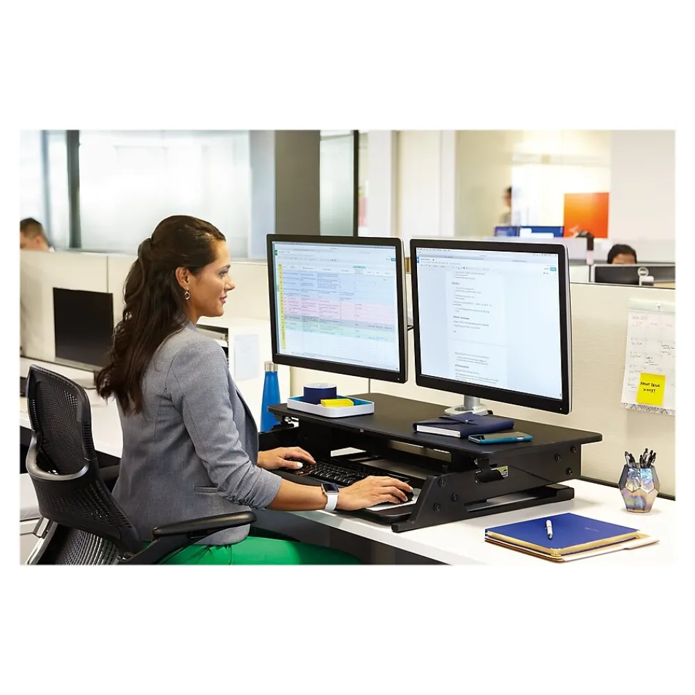 Standing Desks*3M Precision XL Easy Lift 6" - 20" Adjustable Desk, Black (SD70B)