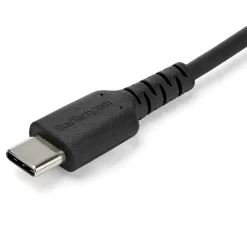 1m USB A to USB C Charging Cable - Durable Fast Charge & Sync USB 2.0 to USB Type C Data Cord - Aramid Fiber M/M 3A Black<StarTech Online