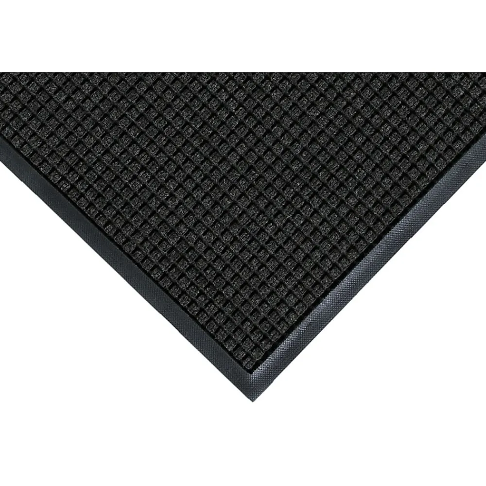 M + A Matting M+A Matting WaterHog Squares Classic Mat, universal cleated, 4' x 6', Charcoal (2005446070)