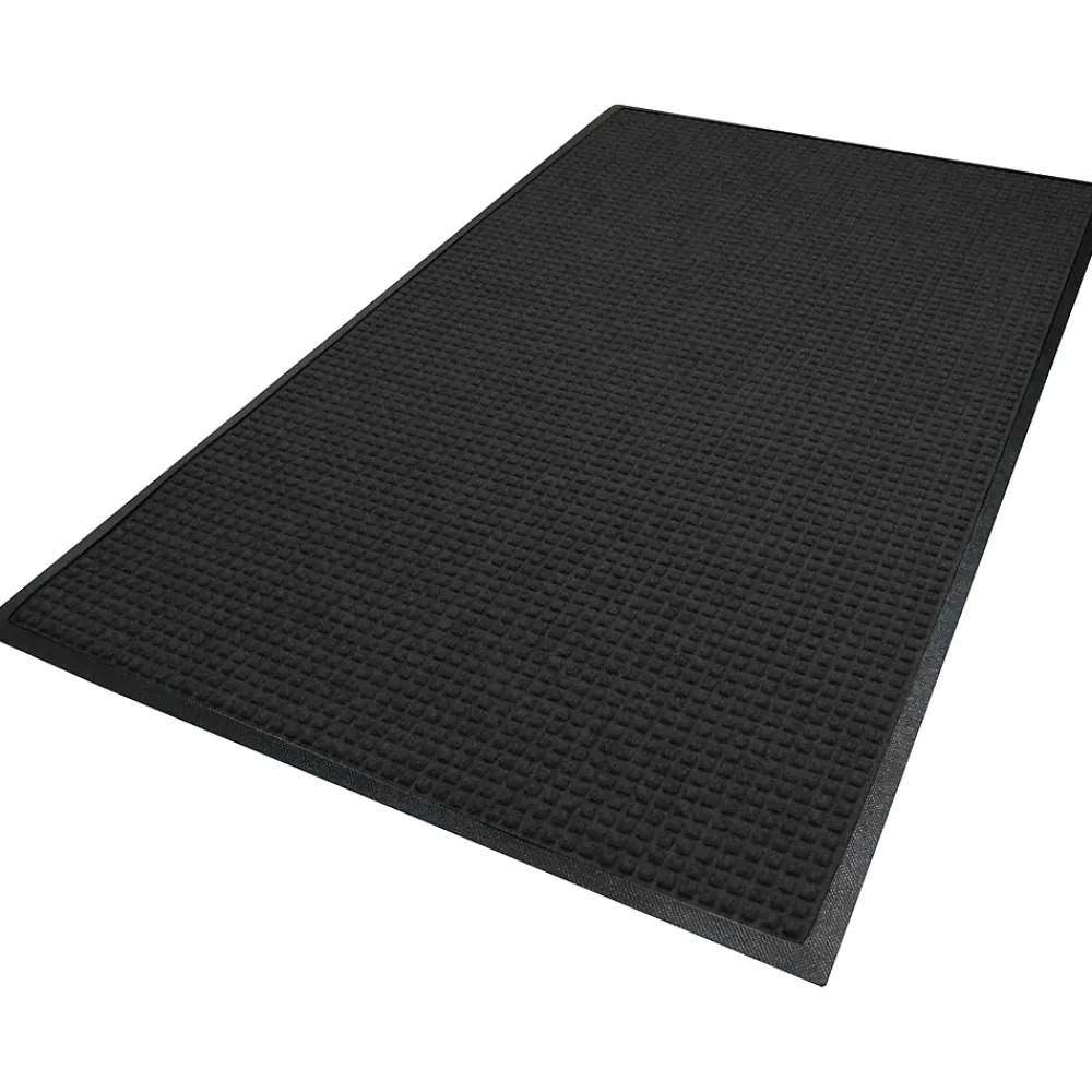 M + A Matting M+A Matting WaterHog Squares Classic Mat, universal cleated, 4' x 6', Charcoal (2005446070)