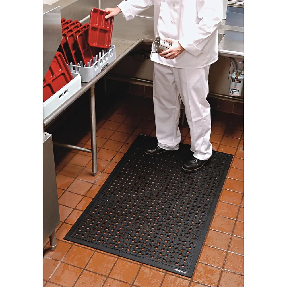 M + A Matting M+A Matting Comfort Flow Anti-Fatigue Mat, 68" x 42", Black (420164900)