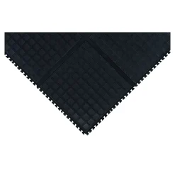 M + A Matting M+A Matting Hog Heaven III Comfort Anti-Fatigue Mat, 1.82' x 1.82', Black Corner (447103100)