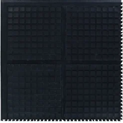 M + A Matting M+A Matting Hog Heaven III Comfort Anti-Fatigue Mat, 3.32' x 3.32', Black Corner (447203100)