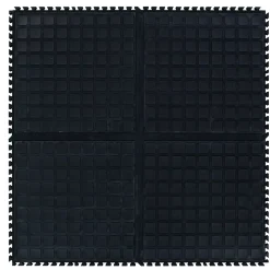 M + A Matting M+A Matting Hog Heaven III Comfort Anti-Fatigue Mat, 3' x 3', Black Center (447201100)