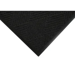 M + A Matting M+A Matting WaterHog Max Diamond Classic Mat, Universal Cleated, 3' x 6', Black Smoke (22957036070)