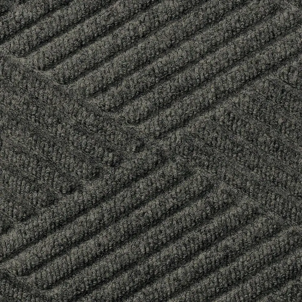 M + A Matting M+A Matting WaterHog Max Diamond Classic Mat, Universal Cleated, 6' x 6', Black Smoke (22957066070)