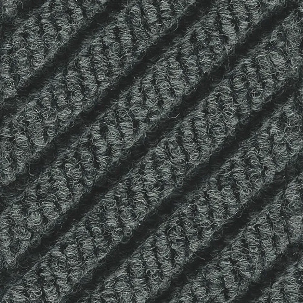 M + A Matting M+A Matting WaterHog Max Grand Diamond, Mat + One End, Universal Cleated , 3' x 5.5', Black Smoke (2220000000000)
