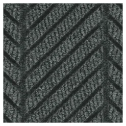 M + A Matting M+A Matting WaterHog Max Herringbone Classic Mat, Universal Cleated, 2' x 3', Black Smoke (22407023070)
