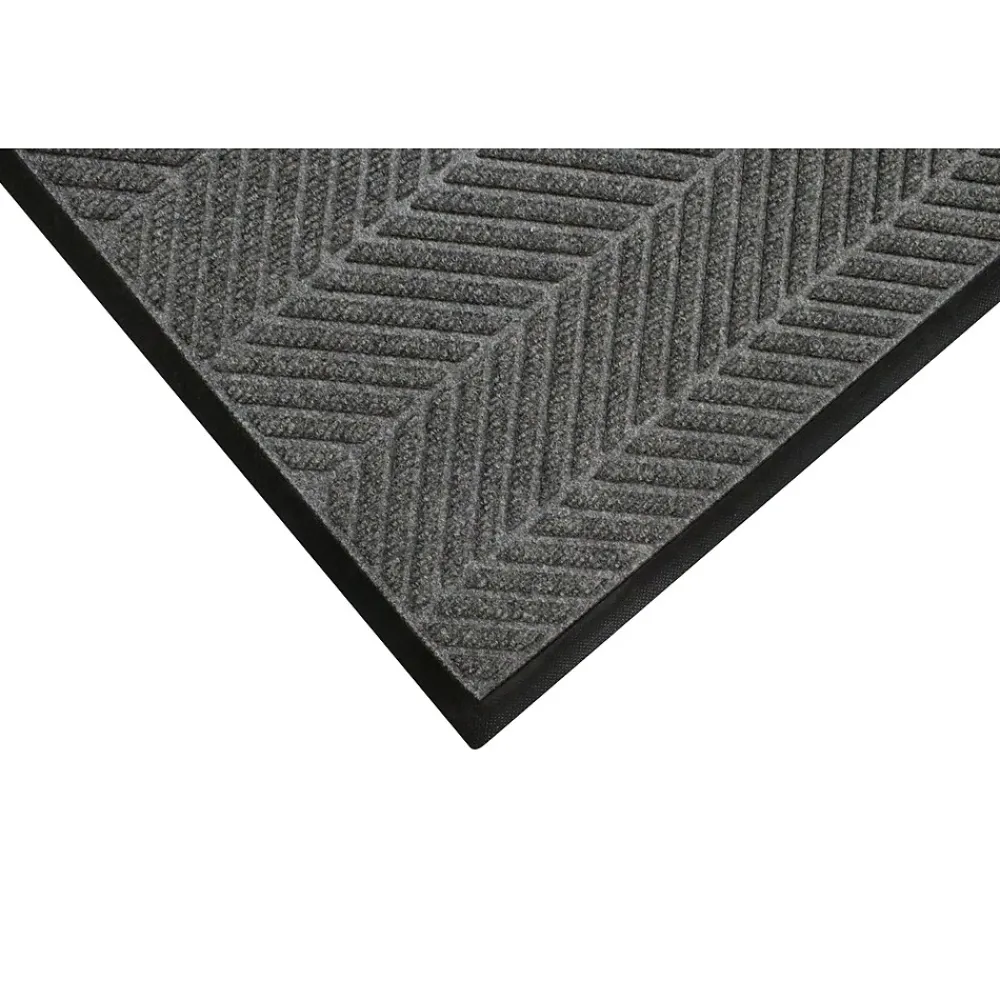M + A Matting M+A Matting WaterHog Max Herringbone Classic Mat, Universal Cleated, 6' x 6', Grey Ash (22407366070)