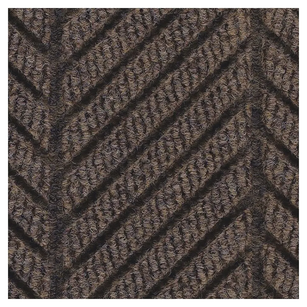 M + A Matting M+A Matting WaterHog Max Herringbone Classic Mat, Universal Cleated,6' x 6', Chestnut Brown (22407566070)