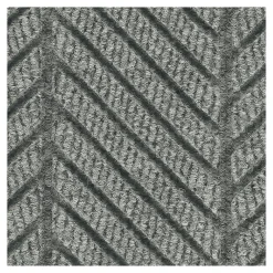 M + A Matting M+A Matting WaterHog Max Herringbone Classic Mat, Universal Cleated, 4' x 6', Grey Ash (22407346070)