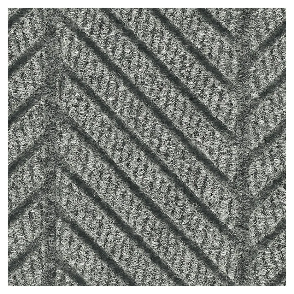 M + A Matting M+A Matting WaterHog Max Herringbone Classic Mat, Universal Cleated, 4' x 6', Grey Ash (22407346070)