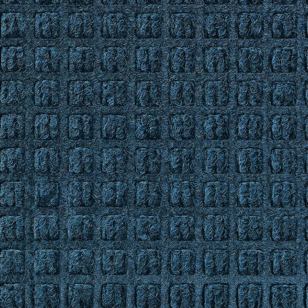 M + A Matting M+A Matting WaterHog Squares Fashion Mat, Universal Cleated,6' x 20', Navy (28061620070)