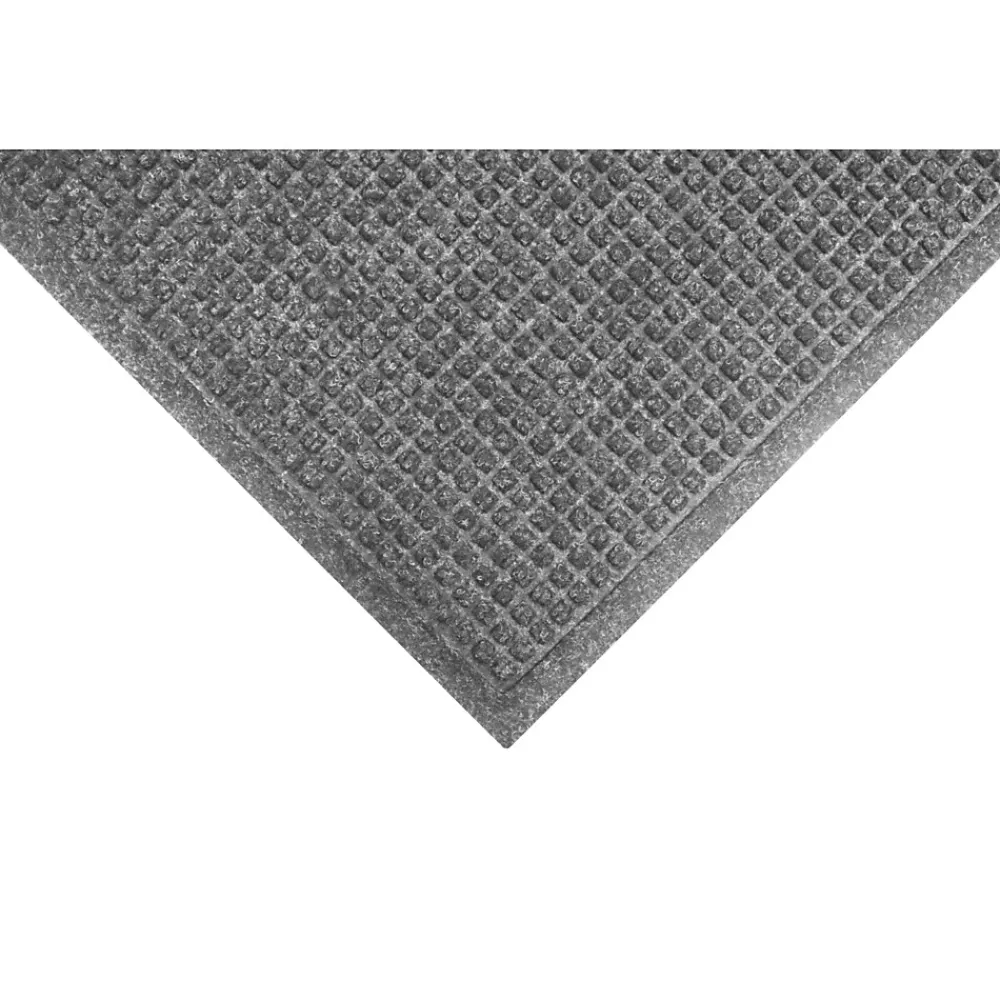 M + A Matting M+A Matting WaterHog Squares Fashion Mat, Universal Cleated, 6' x 20', Medium Grey (28057620070)