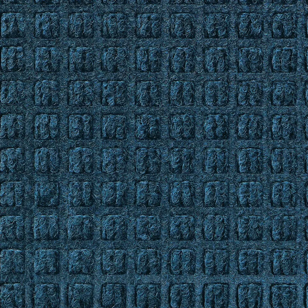 M + A Matting M+A Matting WaterHog Squares Classic Mat, Universal Cleated, 3' x 10', Navy (20061310070)