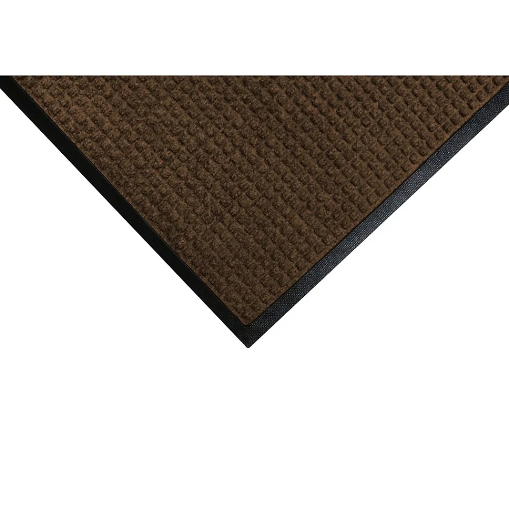 M + A Matting M+A Matting WaterHog Squares Classic Mat, Universal Cleated, 3' x 5', Dark Brown (2005235070)