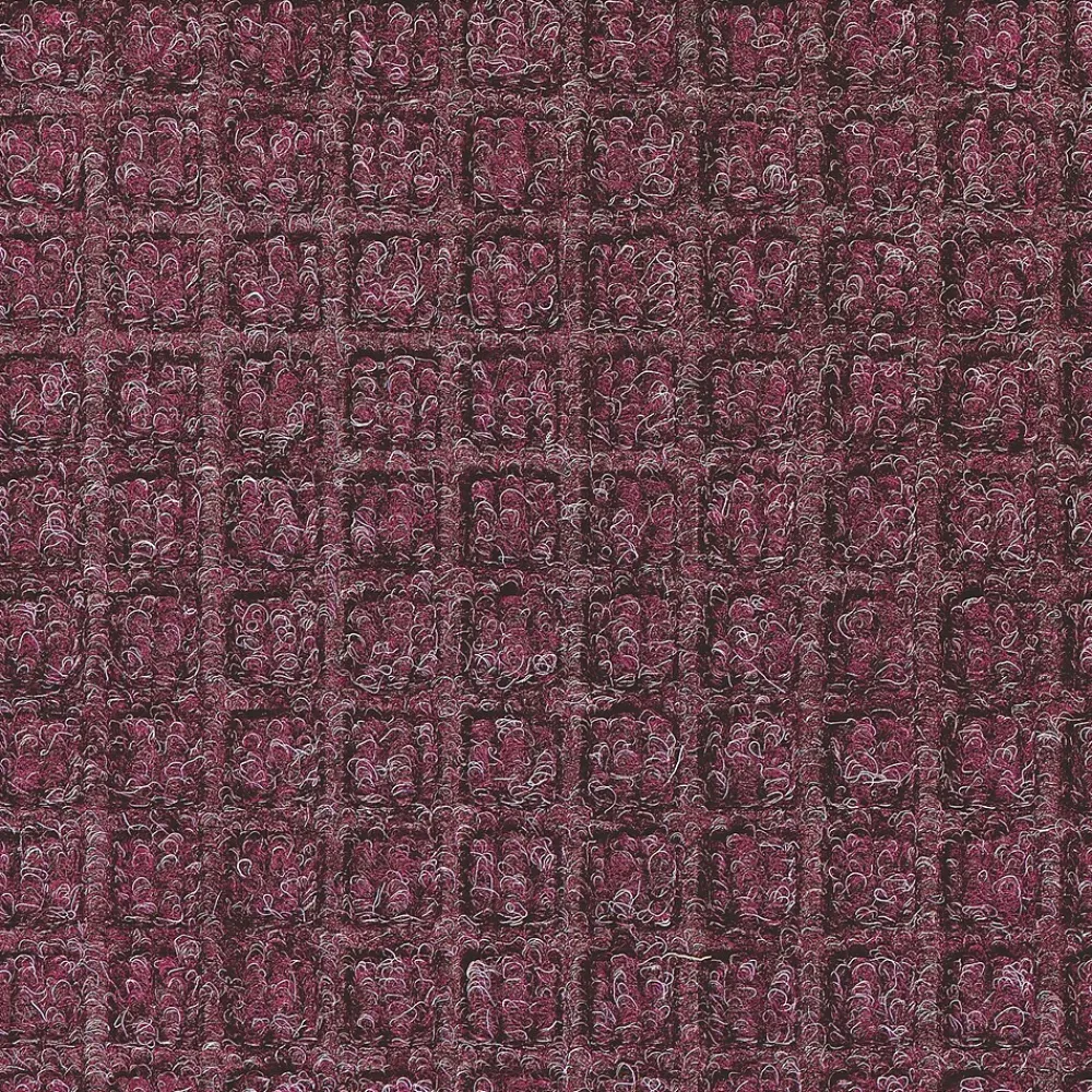 M + A Matting M+A Matting WaterHog Squares Classic Mat, Smooth, 4' x 10', Bordeaux (20060410170)