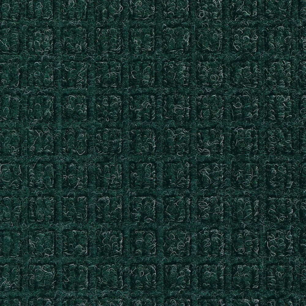 M + A Matting M+A Matting WaterHog Squares Classic Mat, Universal Cleated, 4' x 10', Evergreen (20059410070)
