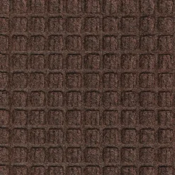 M + A Matting M+A Matting WaterHog Squares Classic Mat, Universal Cleated, 4' x 10', Dark Brown (20052410070)