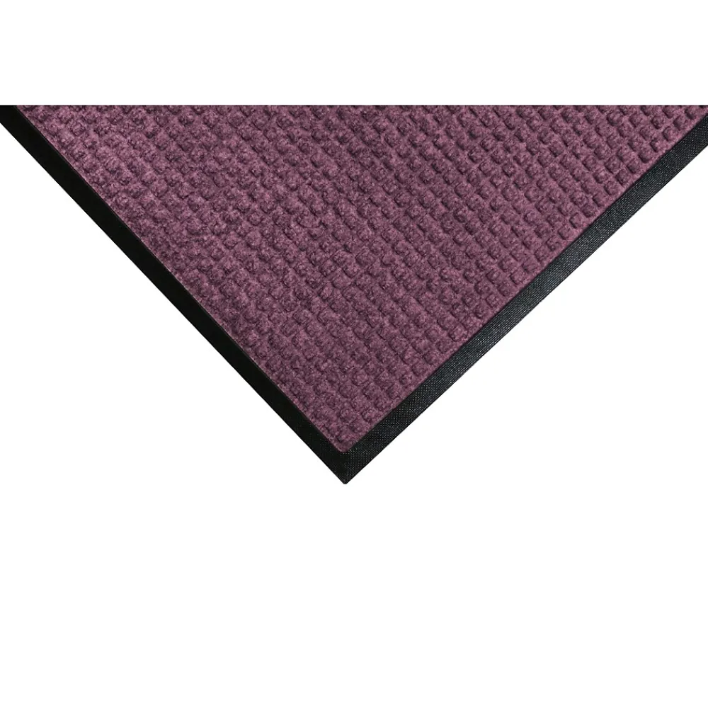 M + A Matting M+A Matting WaterHog Squares Classic Mat, Smooth, 3' x 5', Bordeaux (2006035170)