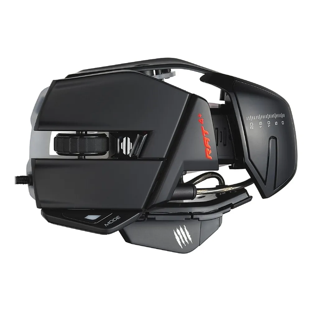 Hot Mad Catz R.A.T. 4+ Optical Gaming Mouse, Black (MR03MCINBL000-0)