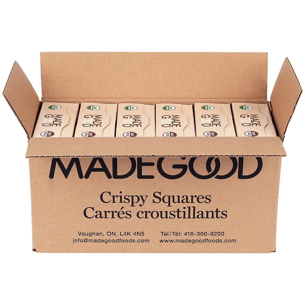 MadeGood Chocolate Chip Crispy Squares, 0.78 oz, 6/Box, 6 Boxes/Pack (307-00429)