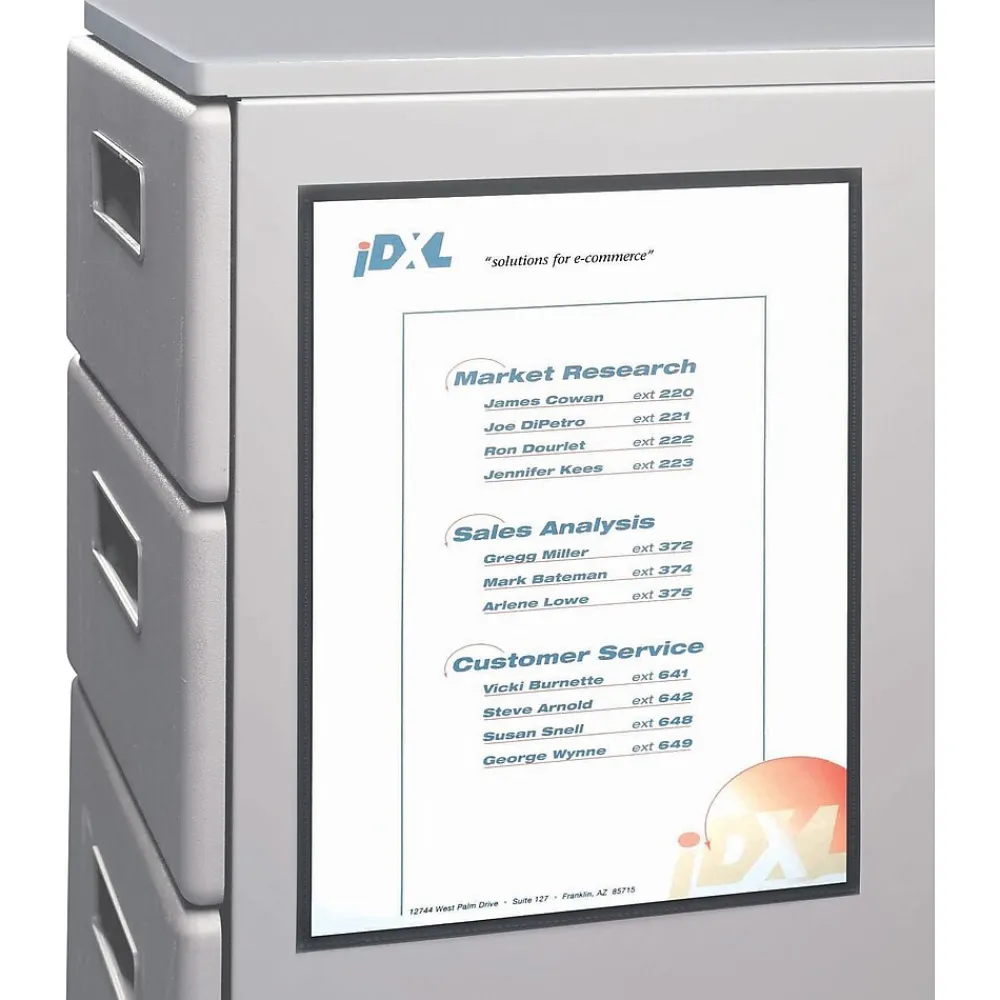 Sheet Protectors|C-Line Magnetic Cubicle Keepers®, Clear Polypropylene, 8 1/2" x 11"