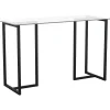 Computer Desks*Martha Stewart Eli 47"W Glass/Steel Home Office Desk, Clear/Oil-Rubbed Bronze (XUDK1BK)