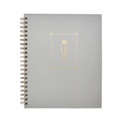 Subject Notebooks|Martha Stewart Grey Flower Deluxe 1 Subject Notebook (MS101X)