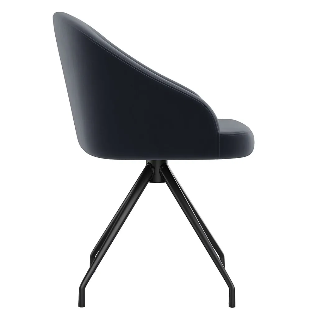 Office Chairs*Martha Stewart Sora Fabric Swivel Stationary Office Chair, Gray/Oil Rubbed Bronze (CH222119GYBK)