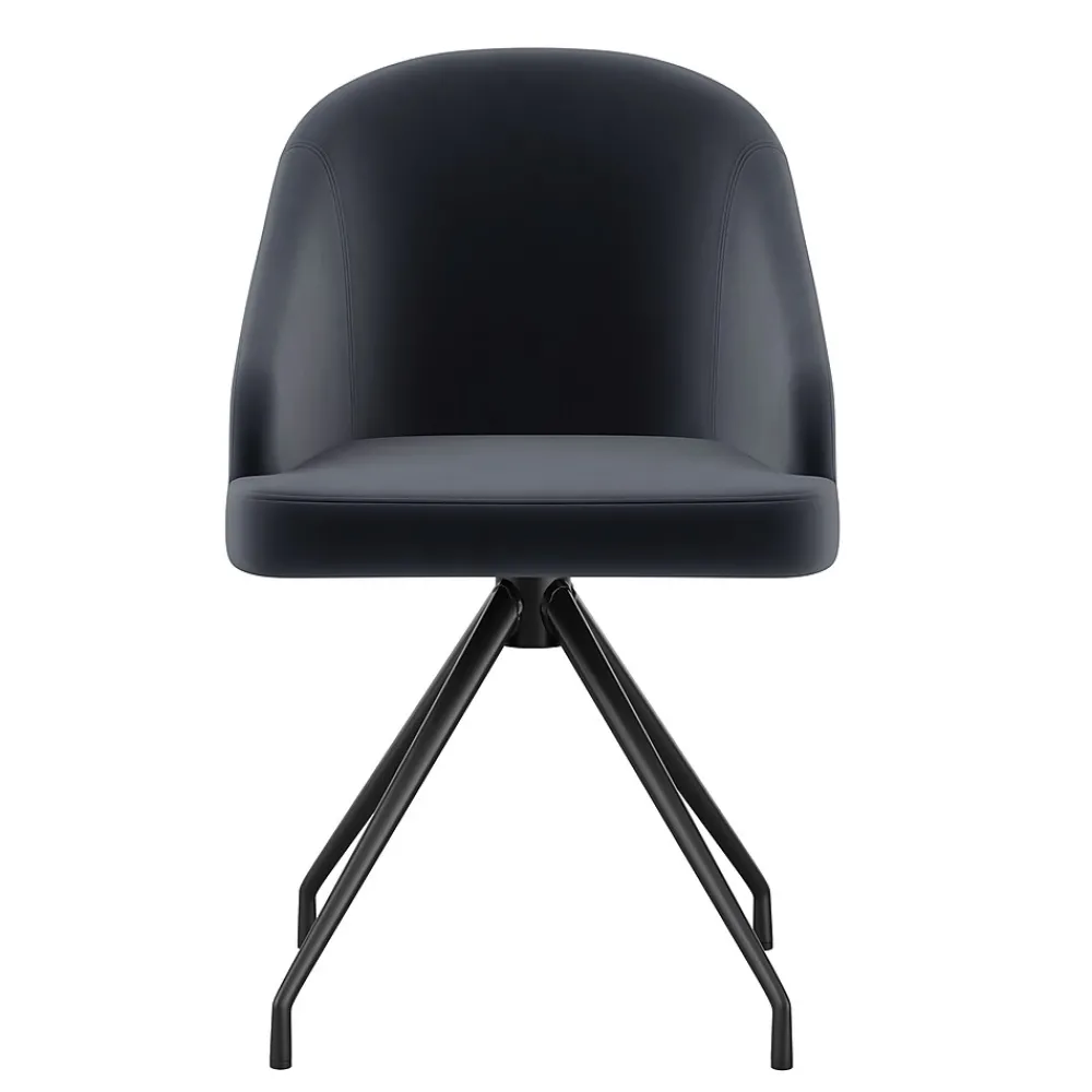 Office Chairs*Martha Stewart Sora Fabric Swivel Stationary Office Chair, Gray/Oil Rubbed Bronze (CH222119GYBK)