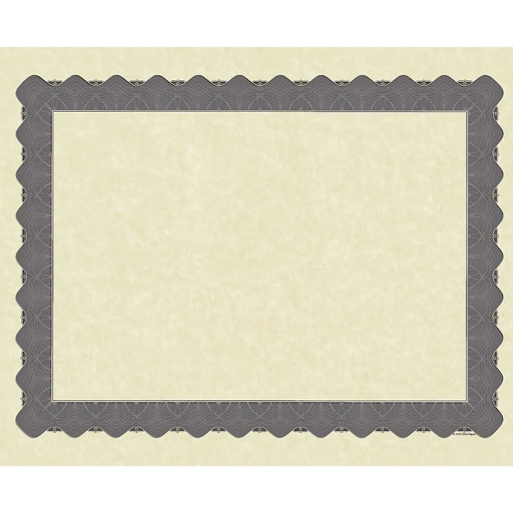 Awards & Certificates*Masterpiece Studios Certificates, 8.5" x 11", Beige/Metallic Silver, 25/Pack (934325)