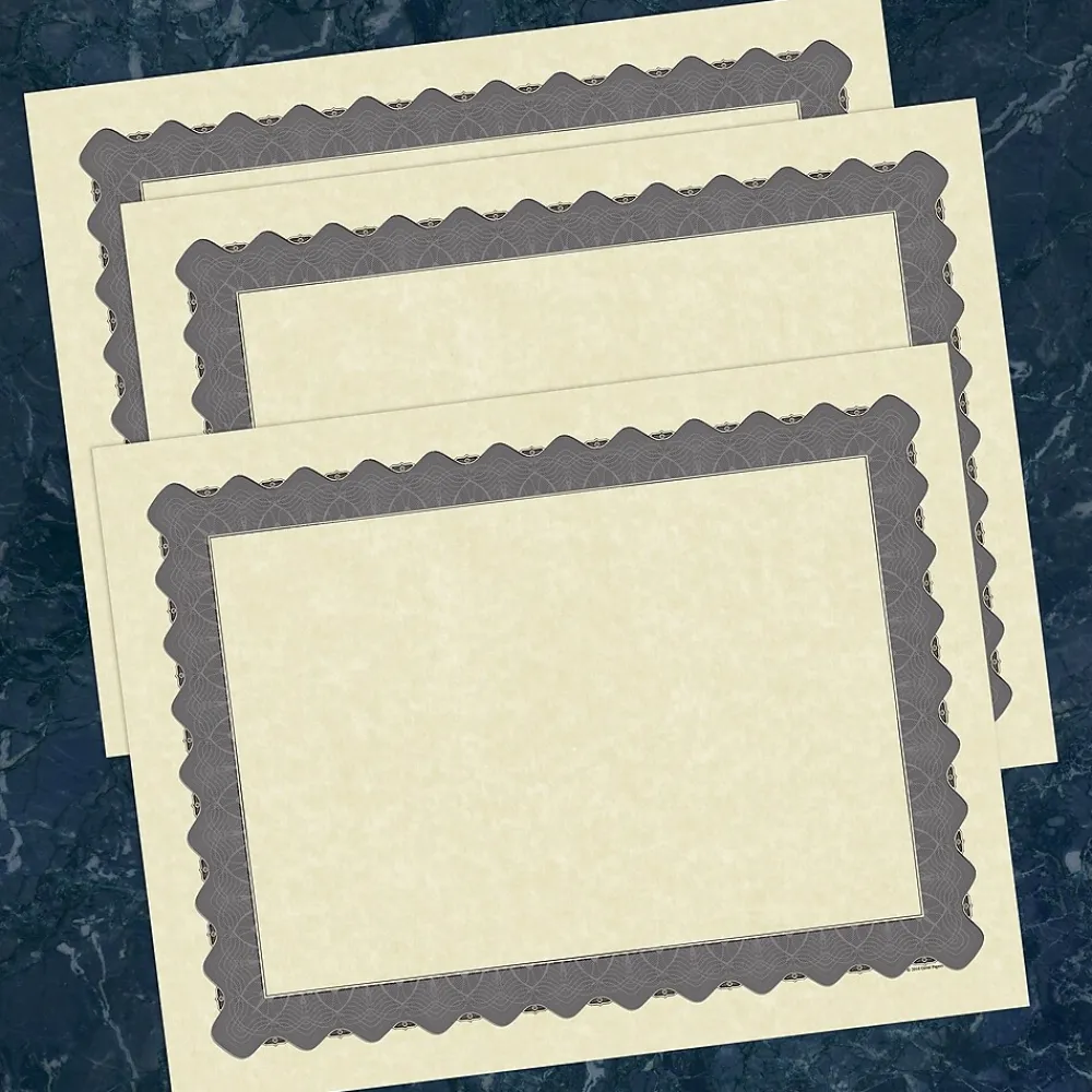 Awards & Certificates*Masterpiece Studios Certificates, 8.5" x 11", Beige/Metallic Silver, 25/Pack (934325)