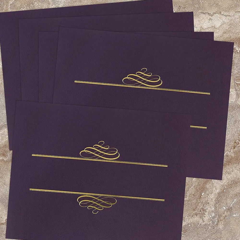 Awards & Certificates*Masterpiece Studios Certificate Holders, 9.375" x 12", Plum, 5/Pack (903106)