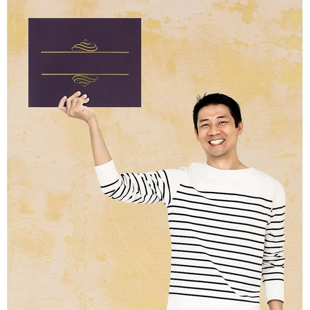Awards & Certificates*Masterpiece Studios Certificate Holders, 9.375" x 12", Plum, 5/Pack (903106)