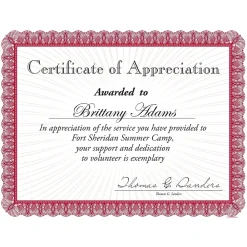 Awards & Certificates*Masterpiece Studios Certificates, 8.5