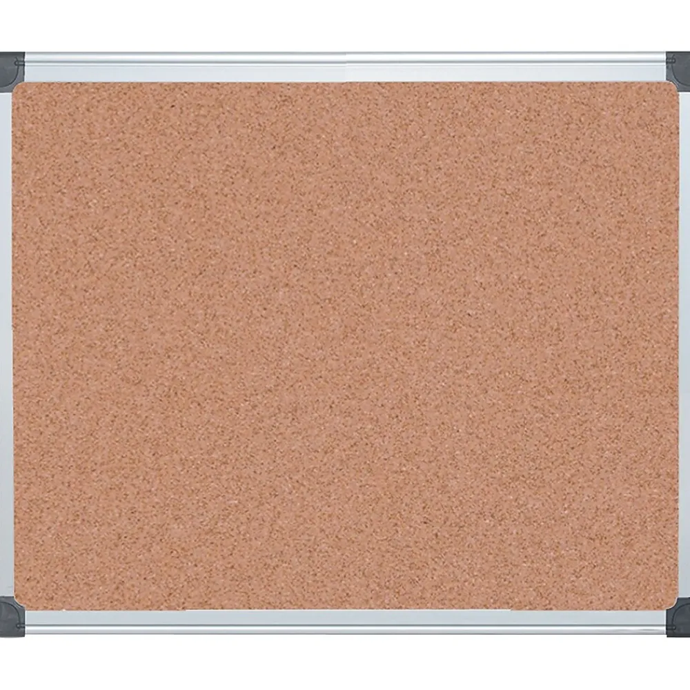 Bulletin*MasterVision ® Value Cork Bulletin Board with Aluminum Frame, 24" x 36", Silver (BVCCA031170)
