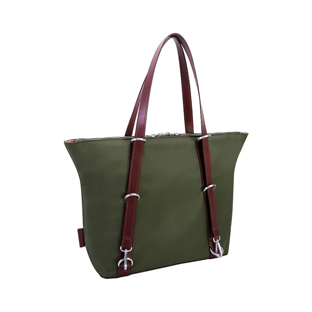 Dylan N Series Green Nylon Tote, Medium (18481)<McKlein Outlet