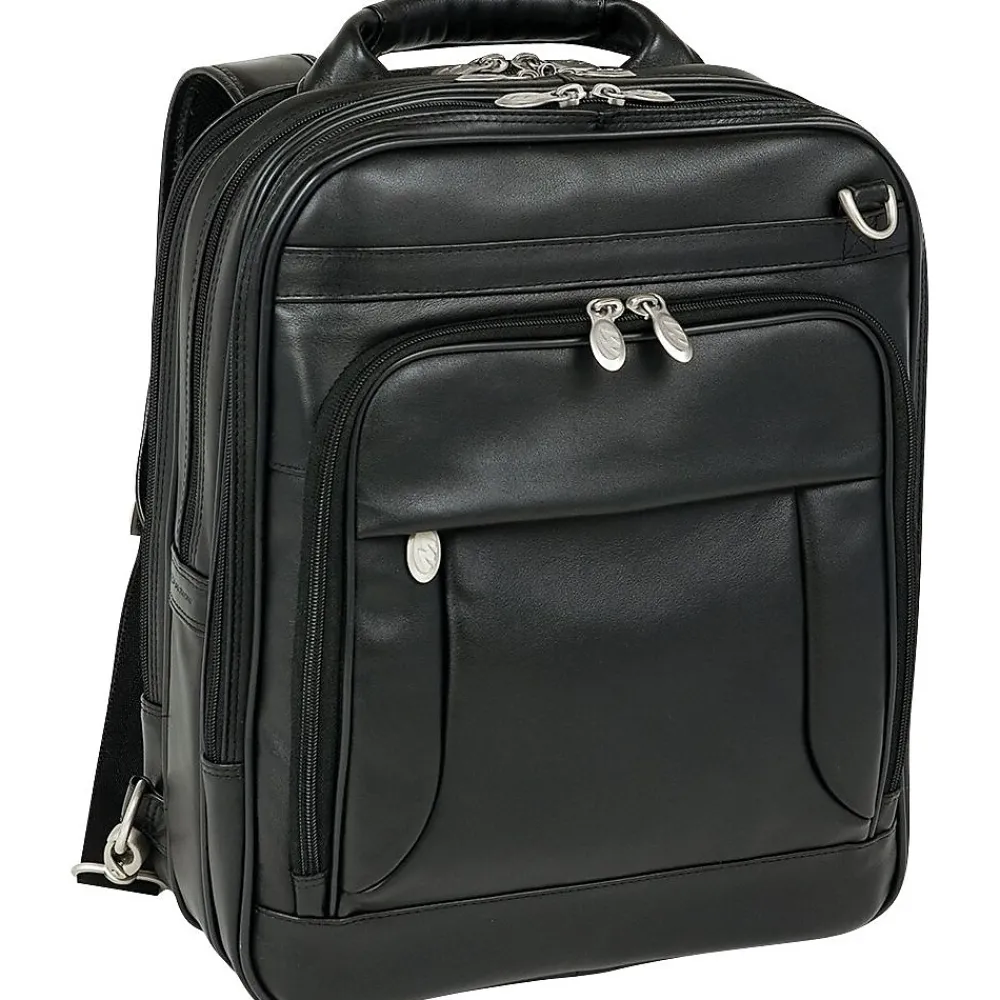 Laptop Pouch, Black Leather (4165)<McKlein Hot