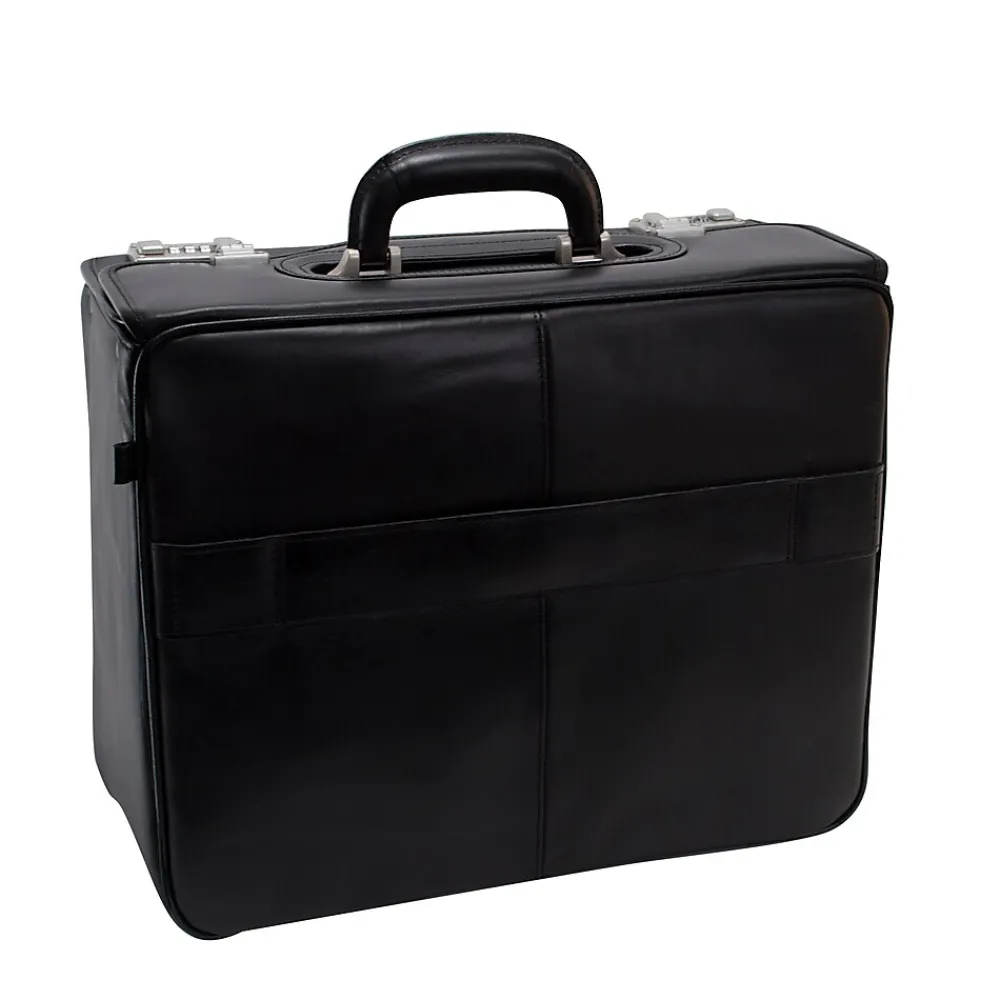Laptop Roller, Black Leather (84665)<McKlein Clearance