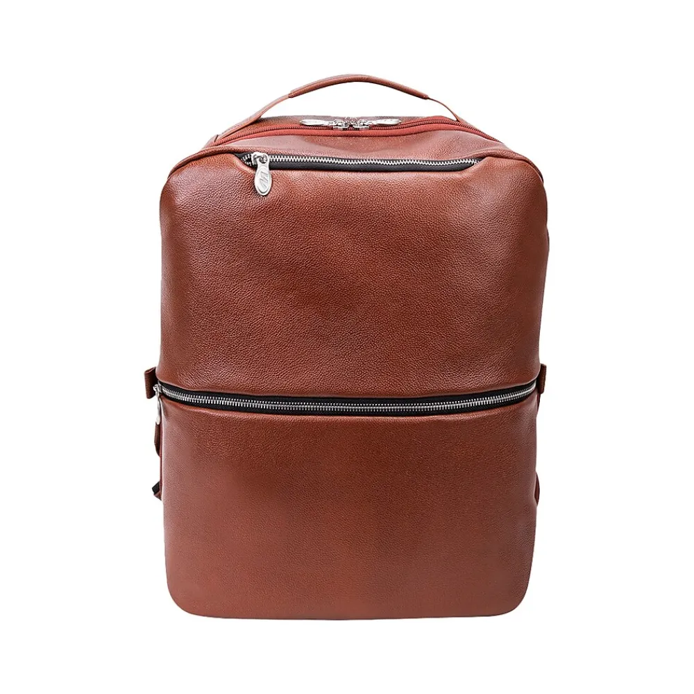 McKlein U Series East Side Laptop Backpack, Brown Leather (18874)