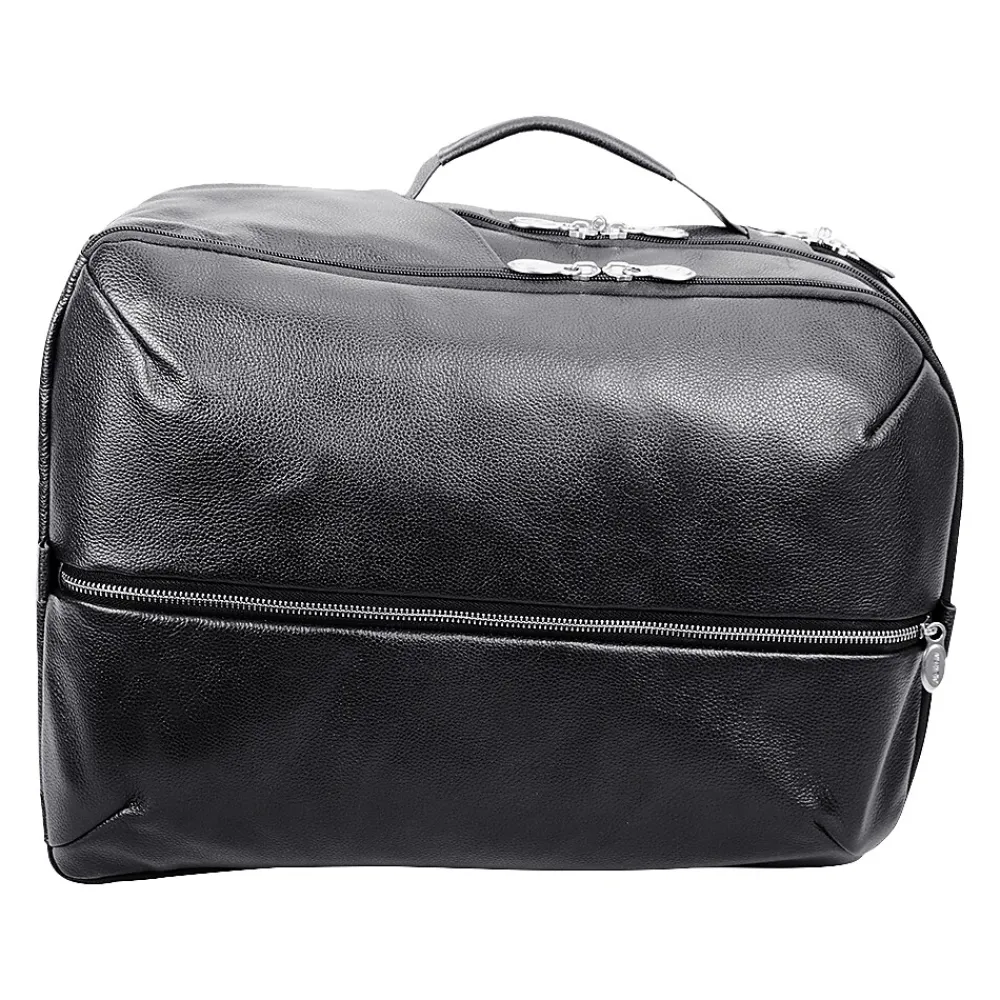 U Series Englewood Laptop Backpack, Black Leather (78895)<McKlein Outlet
