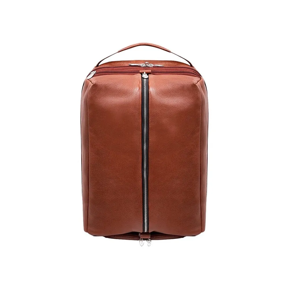 U Series South Shore Laptop Backpack, Brown Leather (18884)<McKlein